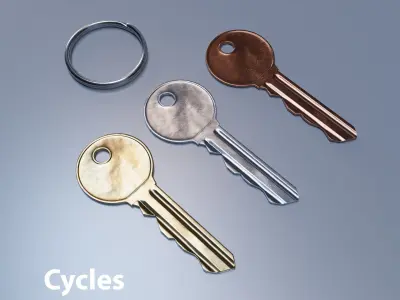 Keys - Cycles and Eevee Low-poly 3D model