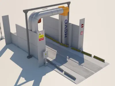 Truck Scanner for Ports 3D model