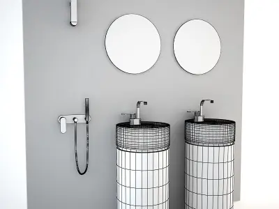 Flaminia Bathroom furniture set 3D model