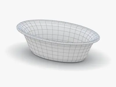 1635 - Bathtub Low-poly 3D model