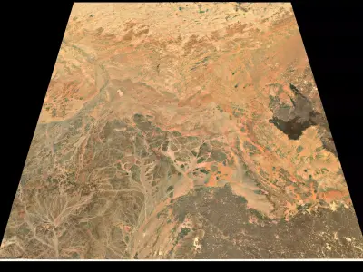 NEOM city topography Saudi Arabia - tile n26 e39 3D model