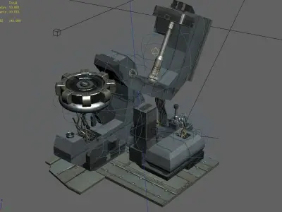 Machinery - spacecraft - functional objects 012 3D model