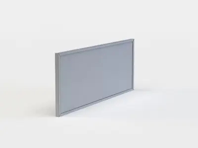 Poster frame with graffiti Low-poly 3D model