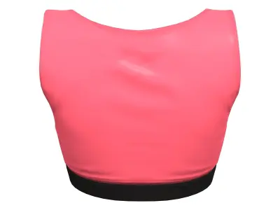 Female Hot Pink Tank Top Low-poly 3D model