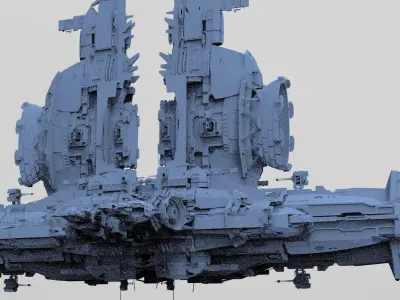 Sci-Fi Droid Prowler Ship Base 4  3D model