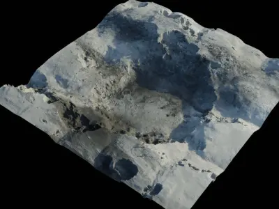 Landscape 3D model Low-poly 3D model