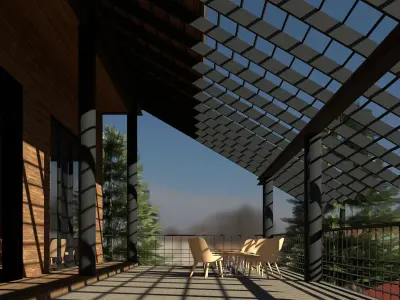 Tropical cafe 3D model