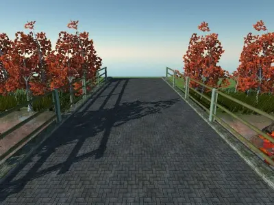 Bridge wooden Free 3D model