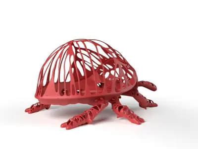 Ladybird Dust Voronoi Low-poly 3D model