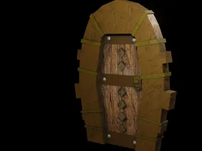 Door stylized Low-poly 3D model