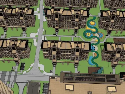 housing development village  3D model