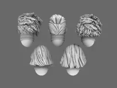 Galactic Boy Band Exposed Glam Rocker Heads 3D print model