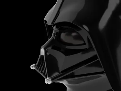 Darth Vader helmet Low-poly 3D model