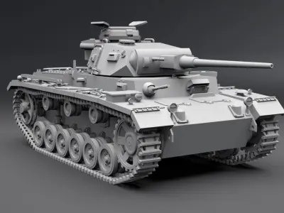 Panzer 3 Scale Model 3D print model