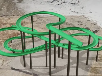 Water Slide  Low-poly 3D model