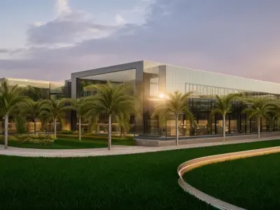 Office building complex 3D model