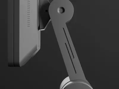 Monitor Sci-fi Black touchscreen Low-poly 3D model