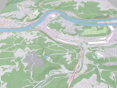 Cityscape Weirton United States 3D model