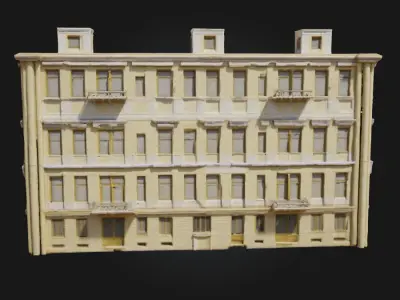 Narrow Flatiron Building  Iconic Wedge-Shaped Urban Marvel 3D model