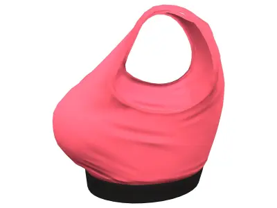 Female Hot Pink Tank Top Low-poly 3D model