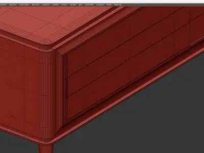 BLUEMOON MEDIA CABINET Low-poly 3D model
