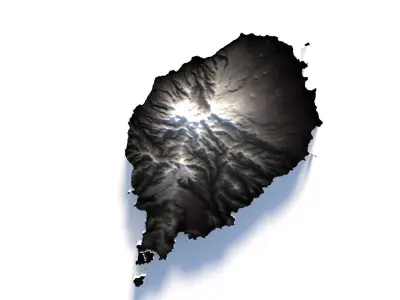 Sao Tome and Principe Terrain Country 3D model