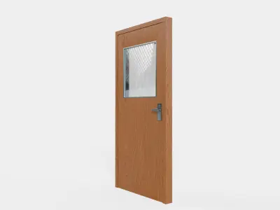 Modern Wood Door Free 3D model buy