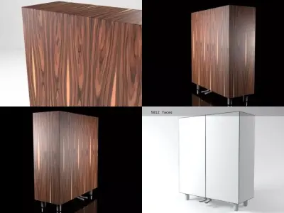 Bois de Rose vertical 3D model