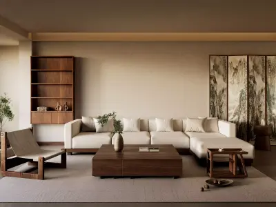 Medieval-style living room 3D model