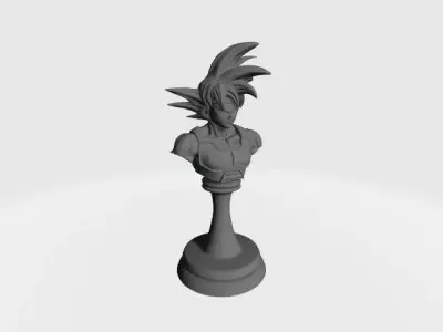 DBZ Chess Piece Light Square Knight 3D print model