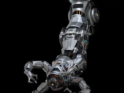 Assembly robot 2 RIGGED 3D model
