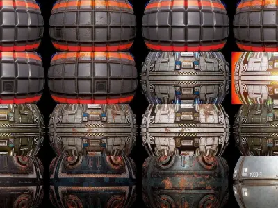 COMPLETE SCIFI TEXTURES COLLECTION V1 - V3 3D Model Pack