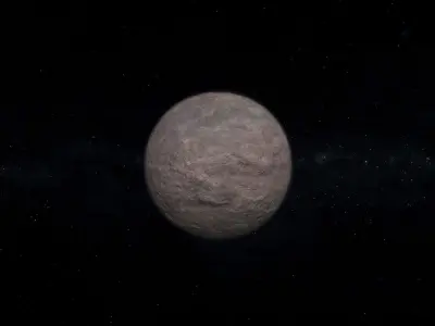 Dwarf Alien Planet or Moon 04 Low-poly 3D model