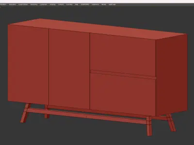 GIADA SIDEBOARD Low-poly 3D model