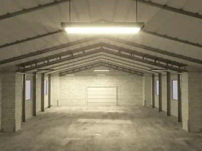 HALL interior - 01  Low-poly 3D model