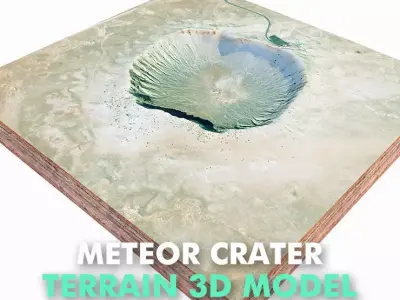 Meteor Crater Natural Landmark Arizona USA 3D model