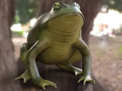 Frog Toad Low-poly 3D model