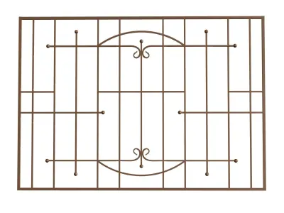 Iron window grate 3D model 3D model