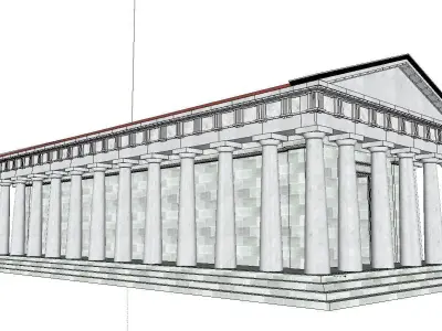 Architecture-Religion-God-Culture-Temple-0271 greek temple wi... 3D model