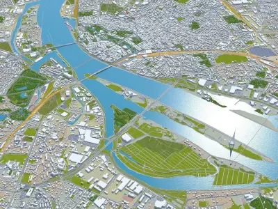 Riga Latvia Low-poly 3D model