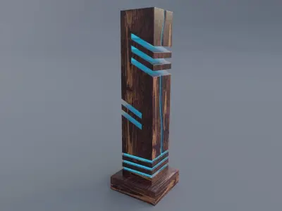 Awesome Floor Lamp Wood Lamp Rgb Led Lamp Free low-poly 3D model