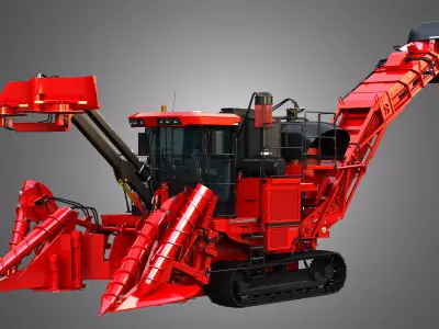 Austoft 8000 Sugercane Harvester 3D model