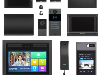 Equipment 3 Intercom And Security Set 3D model