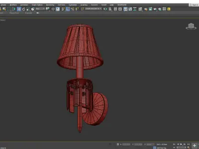 Crystal Sconce Low-poly 3D model