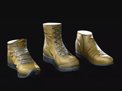Sci-Fi Boots Low-poly 3D model purchase