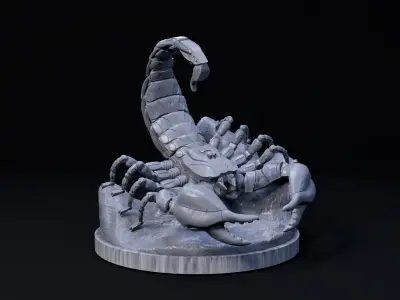 Scorpion mecha robot 32mm scale pre-supported 3D print model