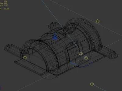 Spacecraft - small ground construction 02 3D model