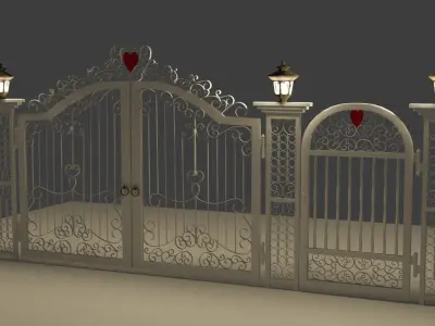 Gate Blender FBX Obj 3D model