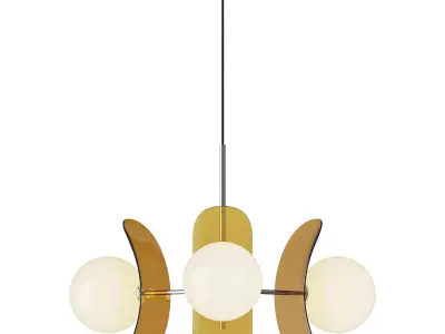 Coloured Sputnik Chandelier 3D model