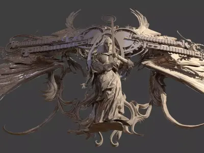 Sir Lamorak knight Archway wings  3D model